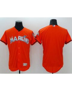 marlins Blank Orange Flexbase Authentic Collection Stitched MLB Jersey