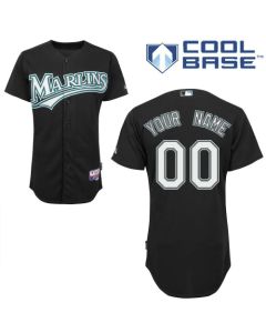Marlins Personalized Authentic Black MLB Jersey