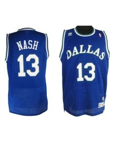 Mavericks #13 Steve Nash Blue Stitched NBA Throwback Jersey