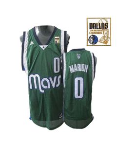Mavericks 2011 Champion Patch #0 Shawn Marion Revolution 30 Green Stitched NBA Jersey