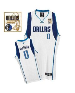 Mavericks 2011 Champion Patch #0 Shawn Marion White Stitched NBA Jersey