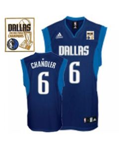 Mavericks 2011 Champion Patch #6 Tyson Chandler Dark Blue Stitched NBA Jersey