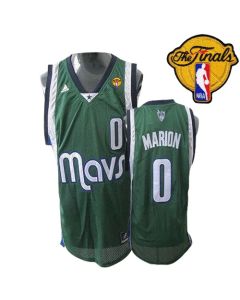 Mavericks 2011 Finals Patch #0 Shawn Marion Revolution 30 Green Stitched NBA Jersey
