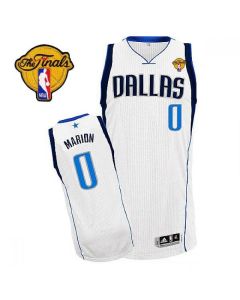 Mavericks 2011 Finals Patch #0 Shawn Marion Revolution 30 White Stitched NBA Jersey