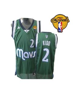 Mavericks 2011 Finals Patch #2 Jason Kidd Green Revolution 30 Stitched NBA Jersey