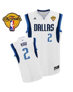 Mavericks 2011 Finals Patch #2 Jason Kidd Revolution 30 White Stitched NBA Jersey