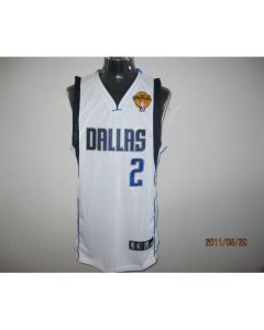 Mavericks 2011 Finals Patch #2 Jason Kidd White Stitched NBA Jersey