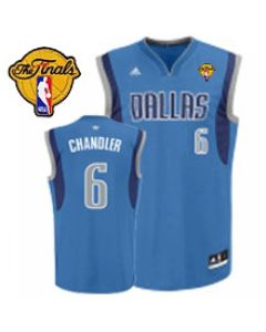 Mavericks 2011 Finals Patch #6 Tyson Chandler Revolution 30 Sky Blue Stitched NBA Jersey