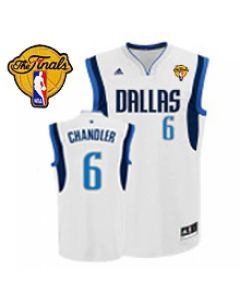 Mavericks 2011 Finals Patch #6 Tyson Chandler Revolution 30 White Stitched NBA Jersey