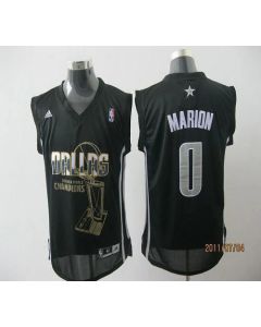 Mavericks 2011 NBA Finals Champions #0 Shawn Marion Revolution 30 Black Stitched NBA Jersey