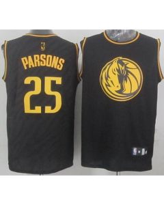 Mavericks #25 Chandler Parsons Black Precious Metals Fashion Stitched NBA Jersey