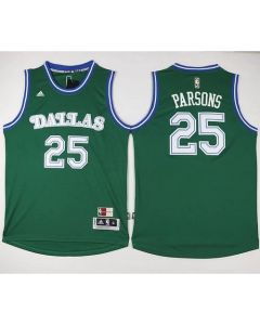 Mavericks #25 Chandler Parsons Green Hardwood Classics Performance Stitched NBA Jersey