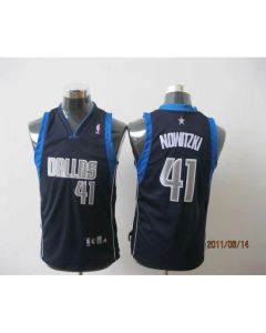 Mavericks #41 Dirk Nowitzki Dark Blue Stitched Youth NBA Jersey