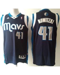 Mavericks #41 Dirk Nowitzki Stitched NBA Blue Jersey