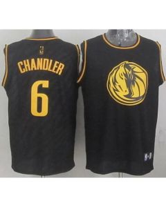 Mavericks #6 Tyson Chandler Black Precious Metals Fashion Stitched NBA Jersey
