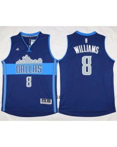 Mavericks #8 Deron Williams Navy Blue The City Stitched NBA Jersey