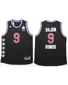 Mavericks #9 Rajon Rondo Black 2015 All Star Stitched NBA Jersey