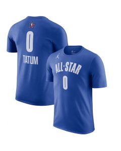 Men's #0 Jayson Tatum Blue 2023 NBA All-Star Game Name & Number T-Shirt