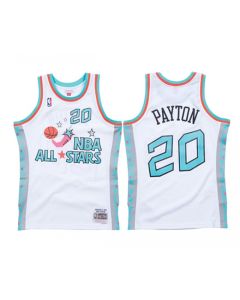 Men's 1996 All-Star #20 Gary Payton White Swingman Stitched Basketball Jersey
