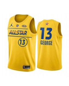Men's 2021 All-Star #13 Paul George Yellow Western Conference Stitched NBA Jersey