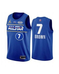 Men's 2021 All-Star #7 Jaylen Brown Blue Eastern Conference Stitched NBA Jersey