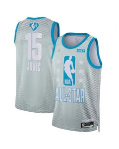 Men's 2022 All-Star #15 Nikola Jokic Gray Stitched Jersey