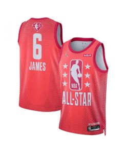Men's 2022 All-Star #6 LeBron James Maroon Stitched Basketball Jersey (Maroon)