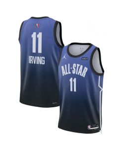 Men's 2023 All-Star #11 Kyrie Irving Blue Game Swingman Stitched Basketball Jersey