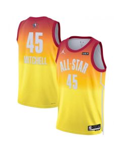 Men's 2023 All-Star #45 Donovan Mitchell Oraange Game Swingman Stitched Basketball Jersey (2023)