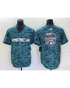 Men's 2023 All-star Teal Big Logo Stitched Baseball Jersey