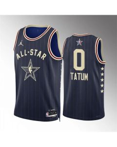 Men's 2024 All-Star #0 Jayson Tatum Navy Stitched Basketball Jersey
