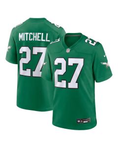 Men's #27 Quinyon Mitchell Kelly Green Philadelphia Eagles Alternate Game Jersey (Green)