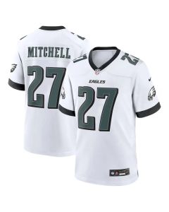 Men's #27 Quinyon Mitchell Midnight White Philadelphia Eagles Player Game Jersey (White Midnight)