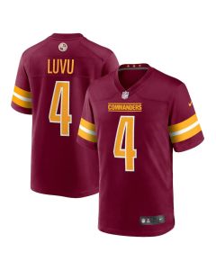 Men's #4 Frankie Luvu Burgundy Washington Commanders Game Jersey