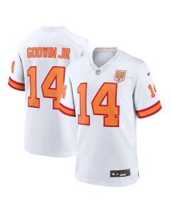 Men's '76 Tampa Bay Buccaneers #14 Chris Godwin Jr. White 50th Season Game Jersey