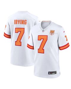 Men's '76 Tampa Bay Buccaneers #7 Bucky Irving White 50th Season Game Jersey (White)