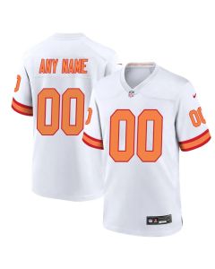 Men's '76 Tampa Bay Buccaneers Custom White Player Game Jersey