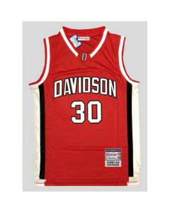 Men's ADavidson Wildcats #30 Stephen Curry Red stitched NCAA Jersey
