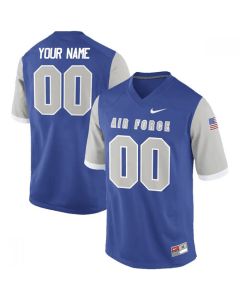 Men's Air Force Falcons Custom Blue Stitched Jersey