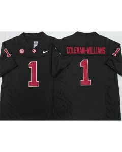Men's Alabama Crimson Tide #1 Ryan Alexander Coleman-Williams Jr Black 2026 Vapor F.U.S.E. Limited Jersey