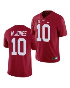 Men's Alabama Crimson Tide #10 Mac Jones Red Stitched Jersey