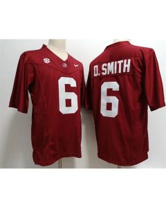 Men's Alabama Crimson Tide #6 DeVonta Smith Red Stitched Jersey