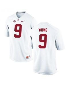 Men's Alabama Crimson Tide #9 Bryce Young White Stitched Jersey