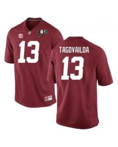 Men's Alabama Crimson Tide ACTIVE PLAYER Custom 2018 Patch Red College Football Stitched Jersey