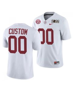Men's Alabama Crimson Tide ACTIVE PLAYER Custom 2022 Patch White College Football Stitched Jersey