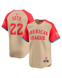 Men's American League #22 Juan Soto Cream 2024 MLB All-Star Game Limited Player Jersey