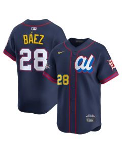 Men's American League #28 Javier Baez Navy 2025 All-Star Edition Limited Player Jersey (Navy)