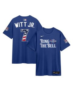 Men's American League #7 Bobby Witt Jr. Nike Rush Blue 2026 All-Star Game Name & Number T-Shirt