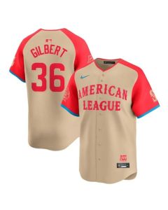 Men's American League Logan Gilbert Cream 2024 All-Star Limited Stitched Baseball Jersey