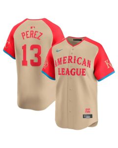 Men's American League Salvador Perez Cream 2024 MLB All-Star Game Limited Player Jersey